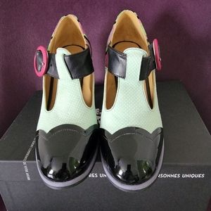 Fluevog Attic Ilona size 7.5 - black/mint